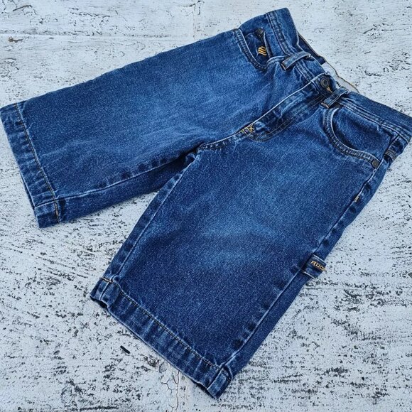 Rocawear Boys Shorts Blue Cotton Denim Shorts Cargo Shorts Size 7X Authentic B - Picture 3 of 8